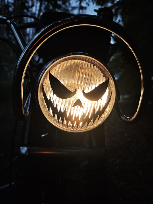Halloween Lichtmasken-Aufkleber für Mofa 11 × 9 cm Schwarz