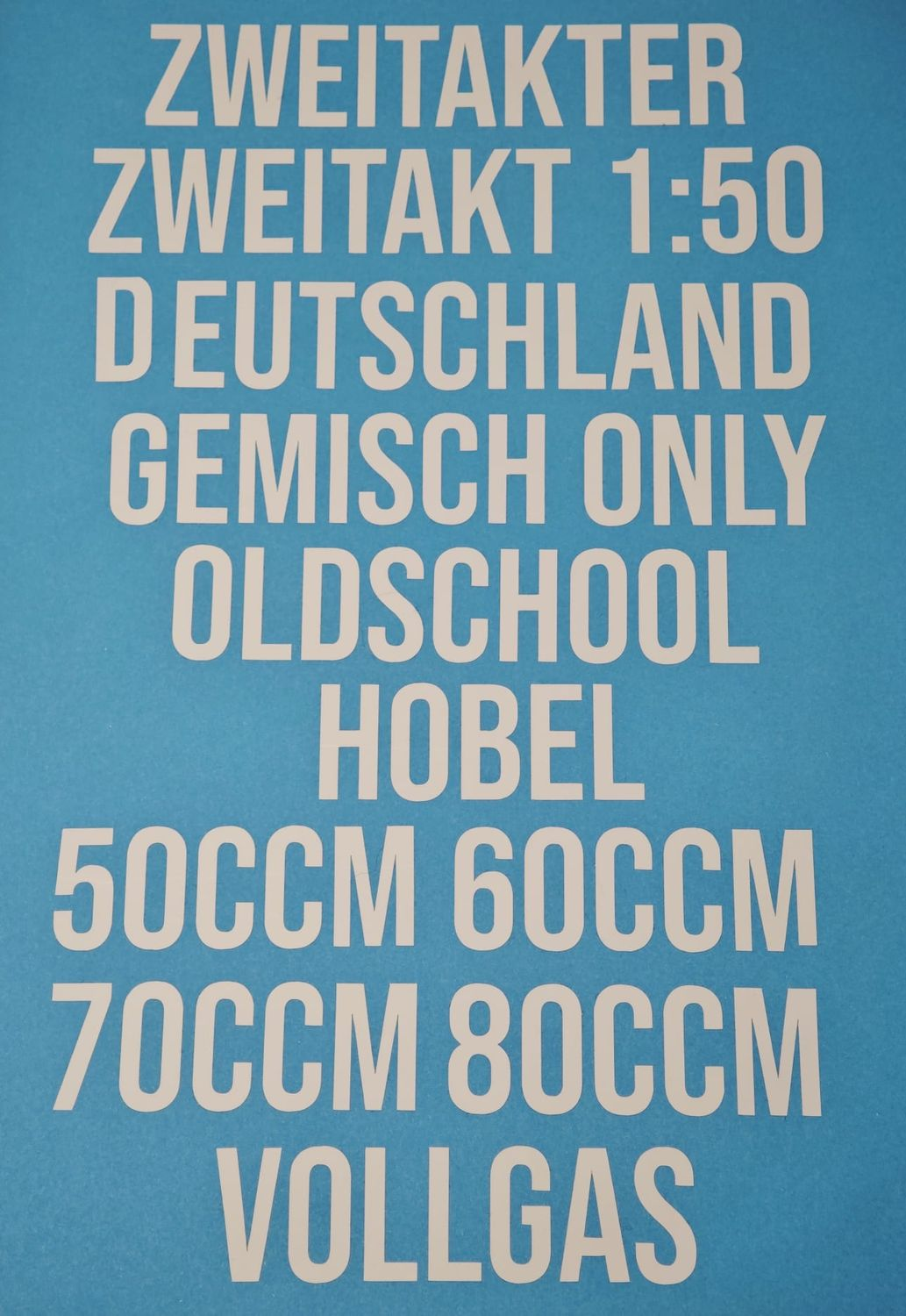 CUSTOM Mofa / Tuning-Sticker 2,5cm hoch