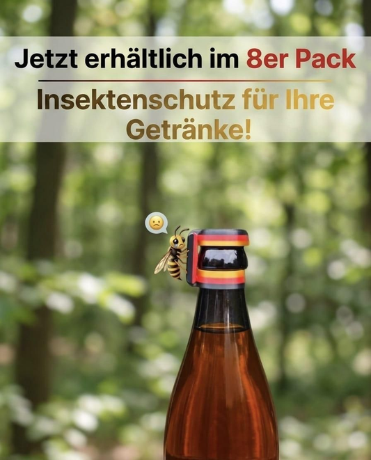 Deutschland-Deckel (8er Pack)   Bierflaschen-Clip & Insektenschutz für 0,33L & 0,5L Flaschen