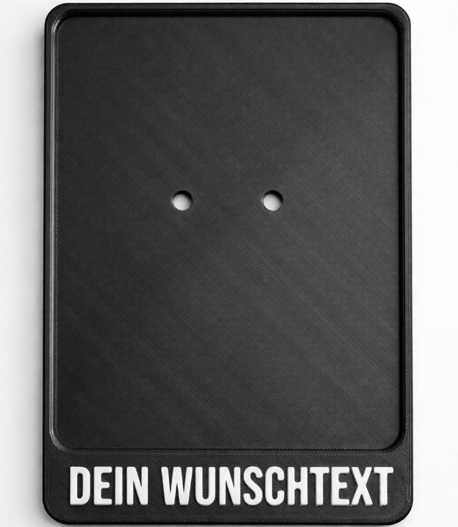 Kennzeichen-Halter mit Personalisierter Aufschrift