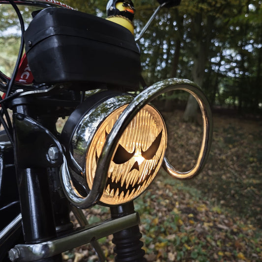 Halloween Lichtmasken-Aufkleber für Mofa 11 × 9 cm Schwarz
