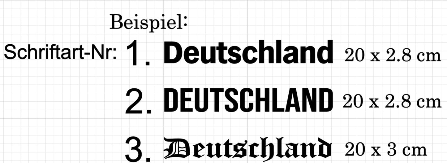 Tank-Aufkleber mit Wunschtext – individuell gestaltet
